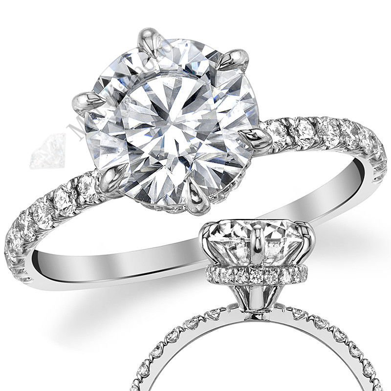 1,80 karat mozanit taşlı  yüzük - mzn114