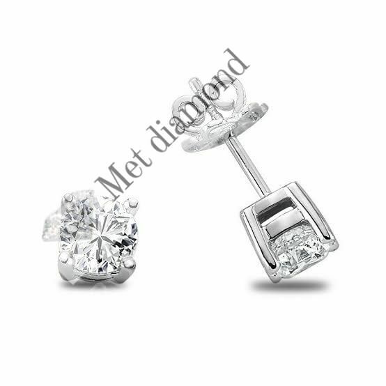 1 karat mozanit pırlanta küpe-kup100