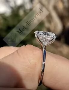 4 karat oval  mozanit taşlı yüzük - ov081