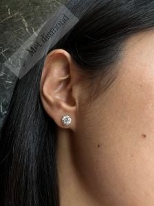 2 karat mozanit pırlanta küpe -kup20