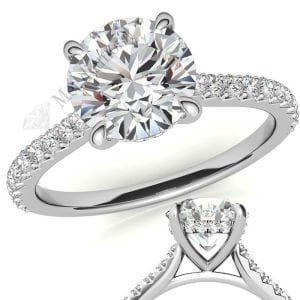 1,30 karat mozanit taşlı yüzük katedral mzn189