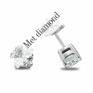 3 karat mozanit taşlı küpe-kup30