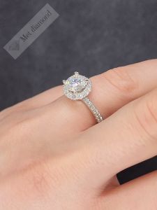 2 karat mozanit taşlı yüzük hyl44