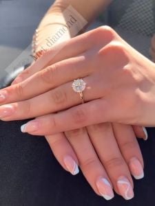 4 karat mozanit taşlı tektaş yüzük mzn108