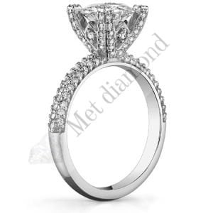 2 karat mozanit taşlı yüzük  - mzn201