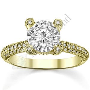 2 karat mozanit taşlı yüzük  - mzn201