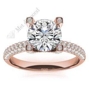 2 karat mozanit taşlı yüzük  - mzn201