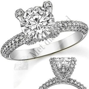 2 karat mozanit taşlı yüzük  - mzn201