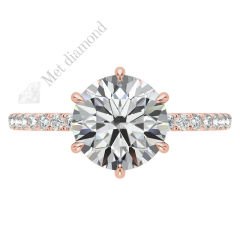 3,30 karat mozanit taşlı yüzük - mzn113b