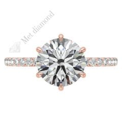 3,30 karat mozanit taşlı yüzük - mzn113b