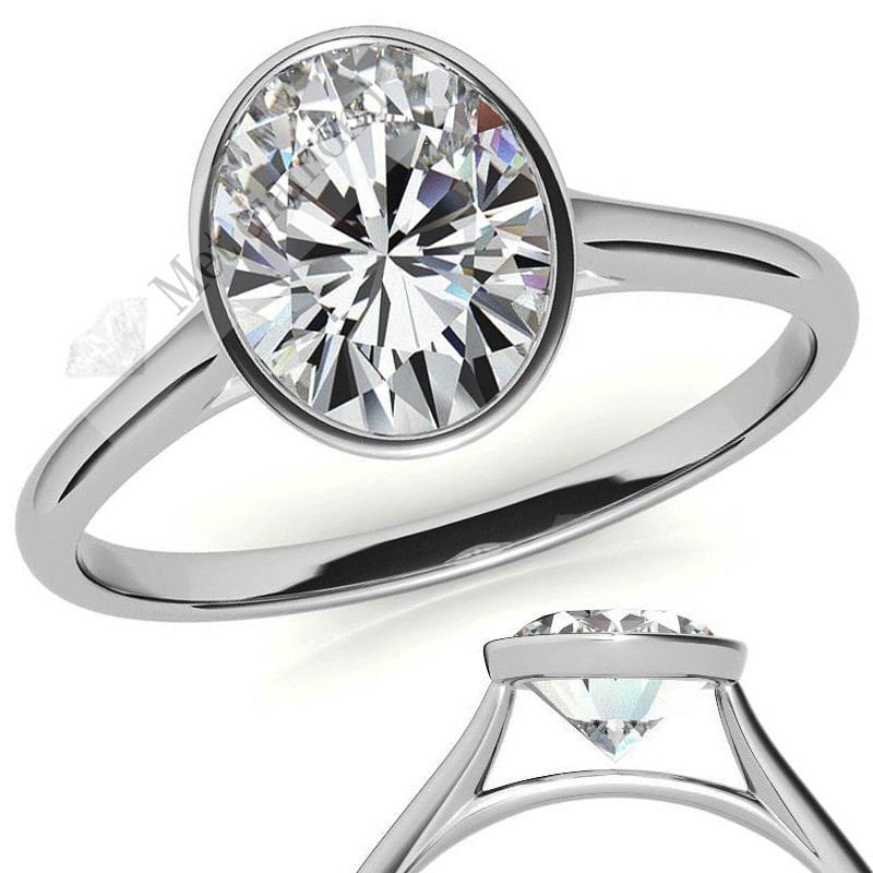 2 karat mozanit taşlı yüzük ov018