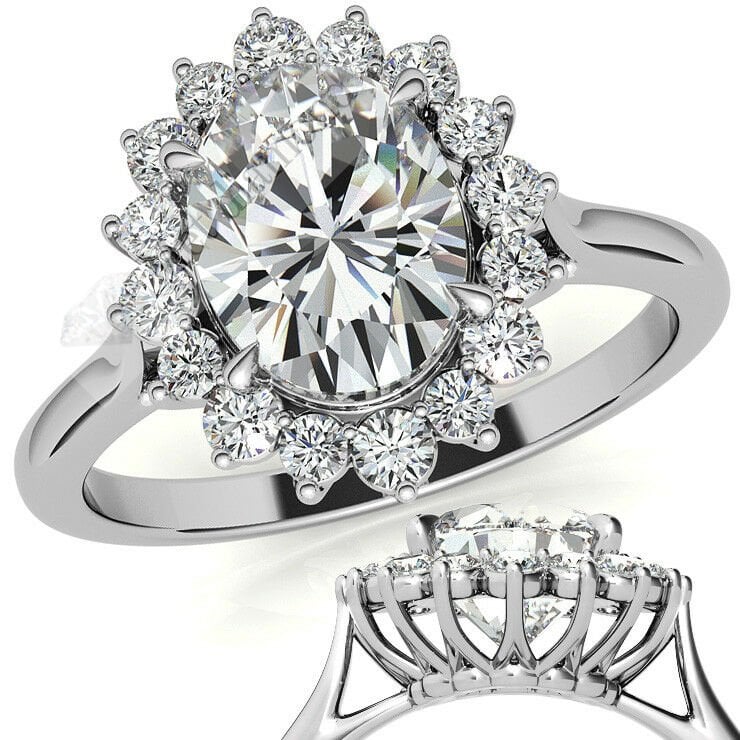 3,20 karat mozanit taşlı yüzük antruj model