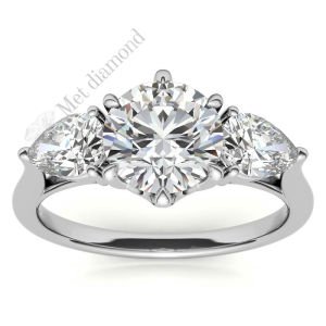 2,50 karat mozanit pırlanta yüzük tria tria350