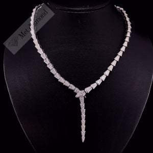 6 karat mozanit taşlı bulgarı altın kolye kol05