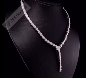 6 karat mozanit taşlı bulgarı altın kolye kol05