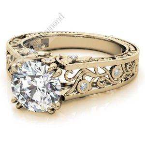 3 karat mozanit pırlanta yüzük tasarım mzn122