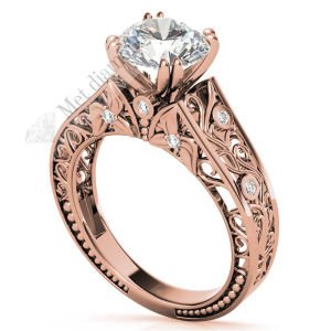 3 karat mozanit pırlanta yüzük tasarım mzn122