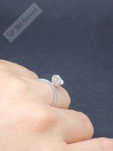 1,30 karat mozanit pırlanta yüzük mzn113