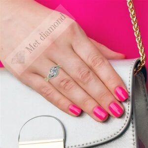 2,60 karat mozanit pırlanta yüzük tria tria260a