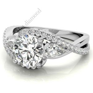 2,60 karat mozanit pırlanta yüzük tria tria260a