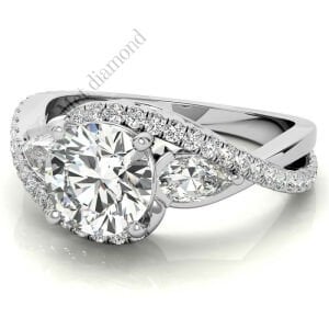 2,60 karat mozanit pırlanta yüzük tria tria260a