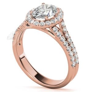 2,70 karat mozanit taşlı yüzük halo model -hly03