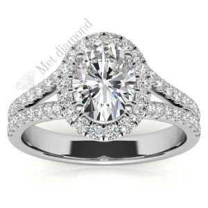 2,70 karat mozanit taşlı yüzük halo model -hly03