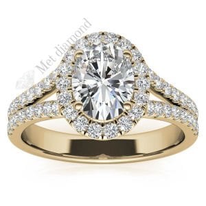 2,70 karat mozanit taşlı yüzük halo model -hly03