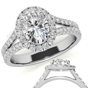 2,70 karat mozanit taşlı yüzük halo model -hly03