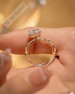 1,40 karat mozanit taşlı yüzük özel tasarım - tsr140