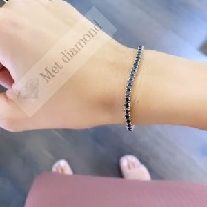 10 karat mozanit taşlı bileklik siyah -bil200