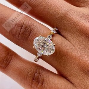 3,50 karat mozanit taşlı tektaş yüzük ov068