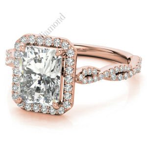 3,50  karat mozanit taşlı yüzük baget