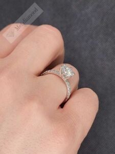 2,30 karat mozanit taşlı yüzük mzn105