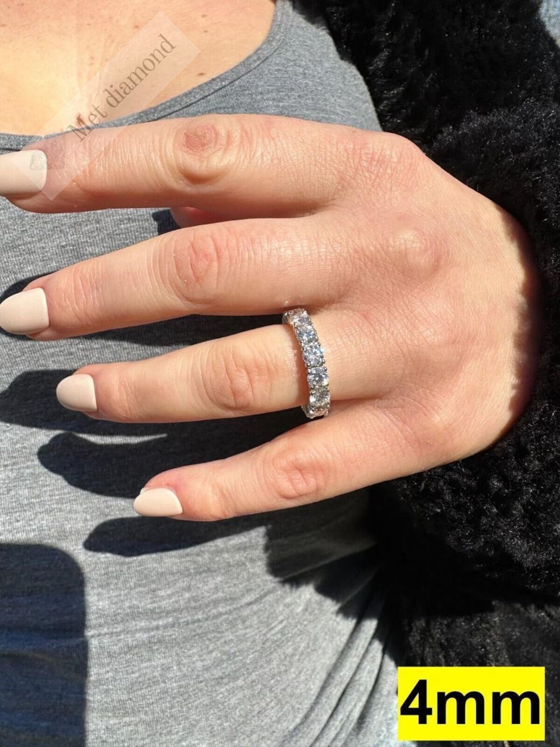 5 karat tamtur mozanit taşlı yüzük mzy34