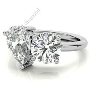 4 karat mozanit taşlı yüzük tasarım mzn35