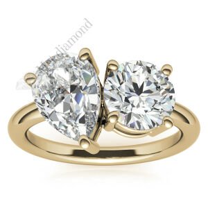 4 karat mozanit taşlı yüzük tasarım mzn35