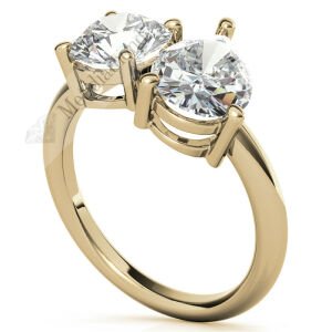 4 karat mozanit taşlı yüzük tasarım mzn35