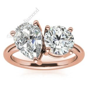 4 karat mozanit taşlı yüzük tasarım mzn35