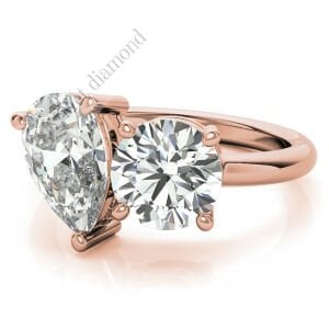 4 karat mozanit taşlı yüzük tasarım mzn35