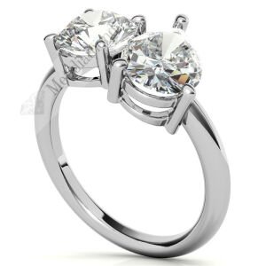 4 karat mozanit taşlı yüzük tasarım mzn35