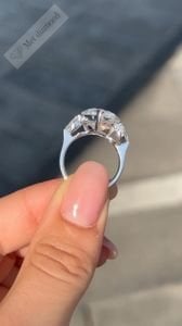 4 Karat mozanit taşlı yüzük tria model uc032