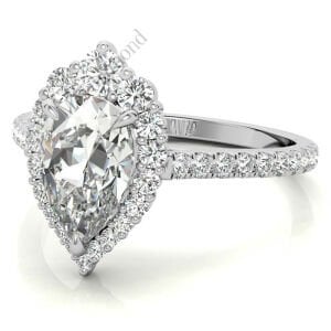 2.50 karat mozanit taşlı yüzük - hly053