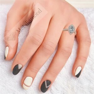 2.50 karat mozanit taşlı yüzük - hly053