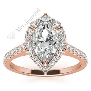 2.50 karat mozanit taşlı yüzük - hly053