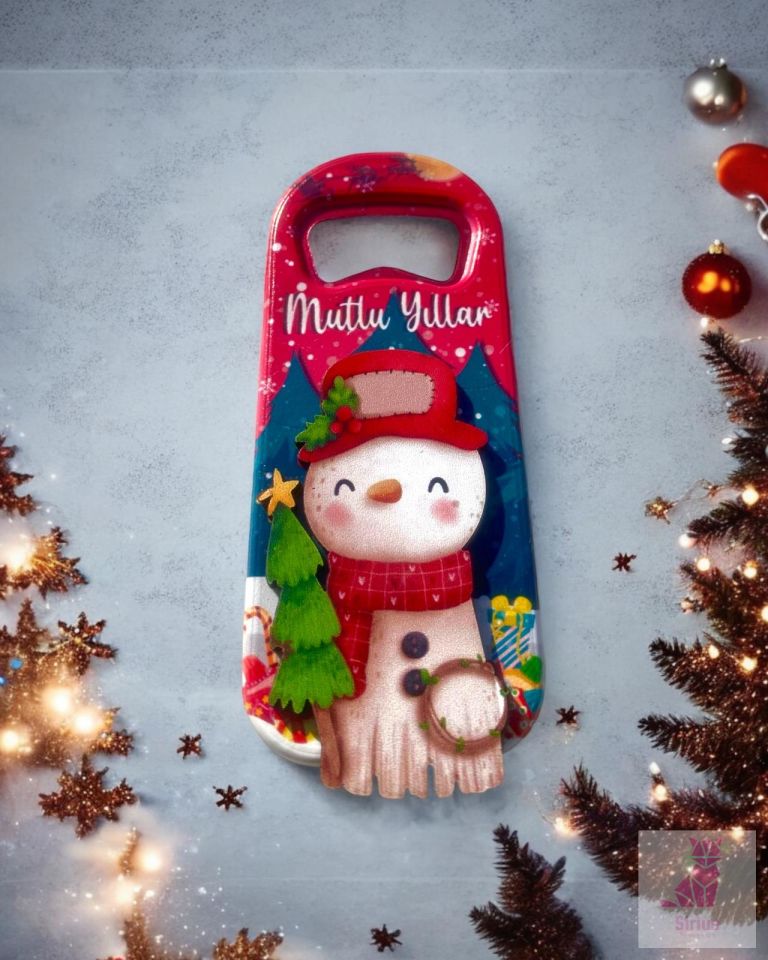 Ahşap Yeni Yıl Magnet Açacak