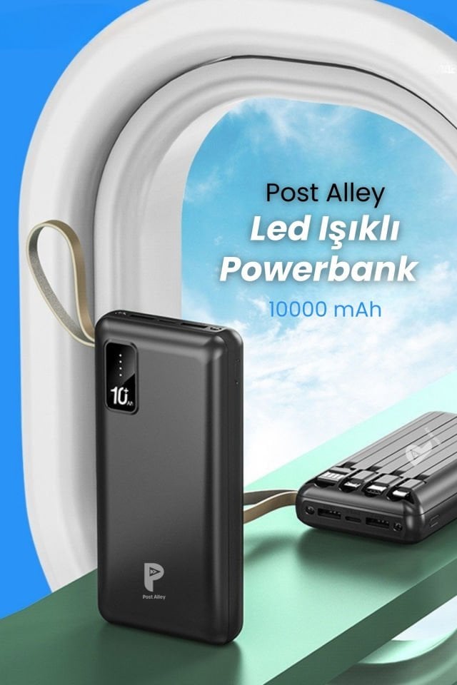 10000 mAh Powerbank Led Işıklı
