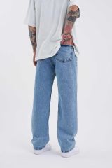 Erkek Relaxed Baggy Mavi Jean Pantolon