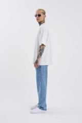 Erkek Relaxed Baggy Mavi Jean Pantolon