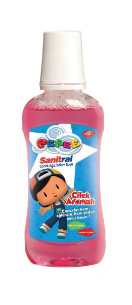 Pepee Ağız Bakım Suyu 250 ml - Çilek Aromalı